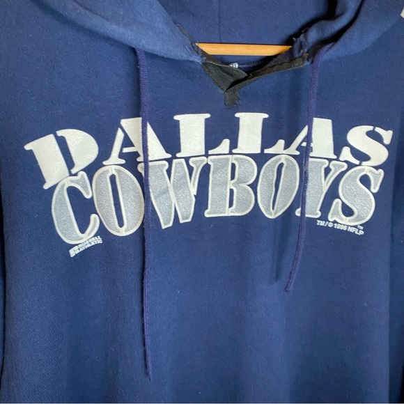 Vintage 1996 Russell Atheltic Dallas Cowboys NFL Hoodie Blue Football Sweatshirt - Picture 2 of 9